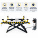 AMGO MR06 Portable Mid-Rise Scissor Lift feature image showing safety locks, portable design and 110V operation