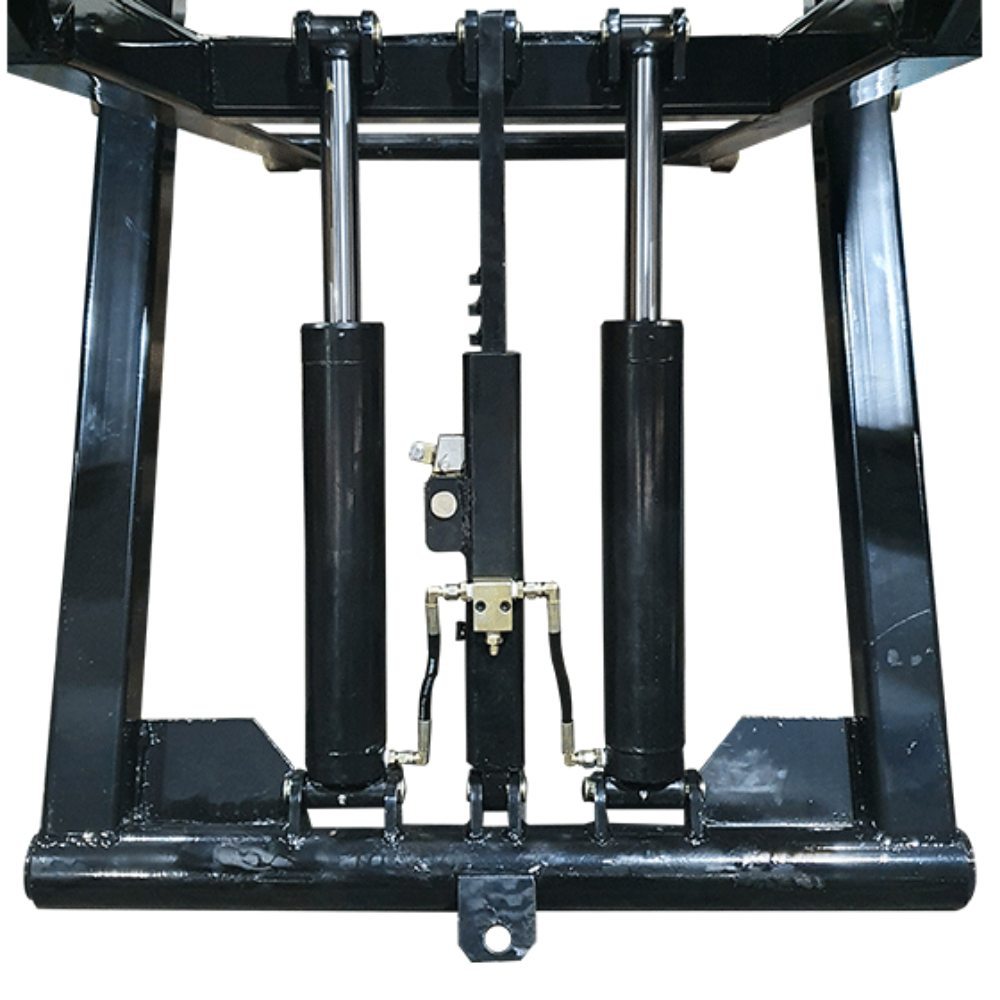 AMGO MR06 Portable Mid-Rise Scissor Lift hydraulic cylinders and integrated safety lock mechanism