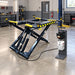 AMGO MR06 Portable Mid-Rise Scissor Lift with detachable power unit in a professional garage workshop