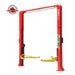 AMGO OH-10 Clear Floor Two-Post Lift full product view with ALI certification badge