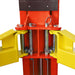 AMGO OH-12S Clear Floor Two-Post Lift automatic arm restraints at the lifting arm pivot assembly