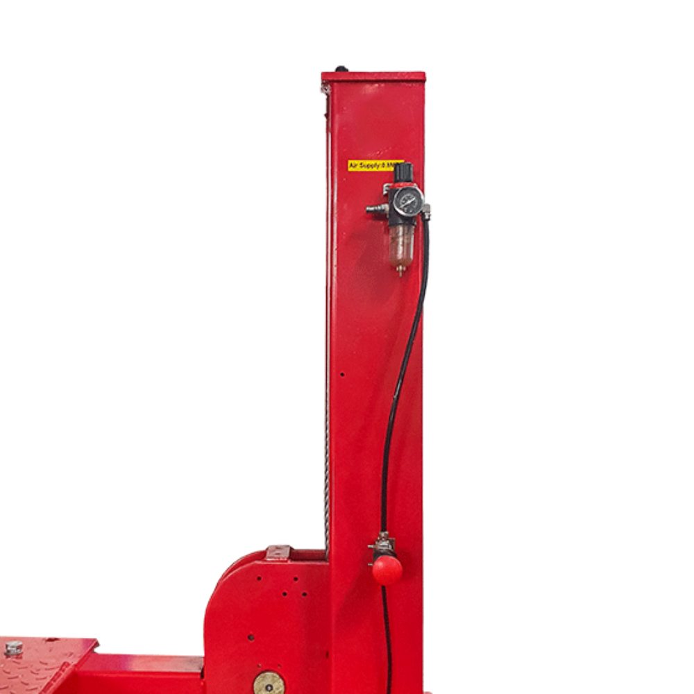 AMGO PRO-12SX Four-Post Lift power-side column with oil-water separator and solenoid air valve