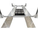 Triumph NSS-11 Four-Post Lift close-up showing the aluminium approach ramps and runways
