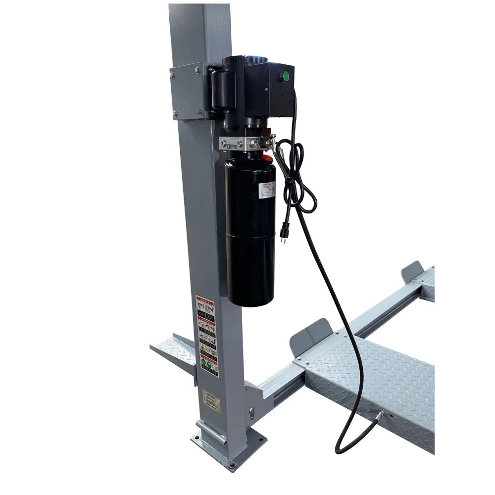 Triumph NSS-11 Four-Post Lift power unit and controls mounted to the column