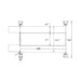 Triumph NSS-8 Classic 8,000 lb. top dimension diagram showing runway width and overall lift width