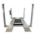 Triumph NSS8X-1 Four-Post Lift front product view with runways, center trays, and ramps