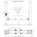 Triumph NT-16 Two-Post Auto Lift dimensions showing overall height, width and lifting arm reach