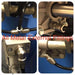 Triumph NTC-950 & NTB-550 Tire Changer and Wheel Balancer Combo showing metal external air fittings