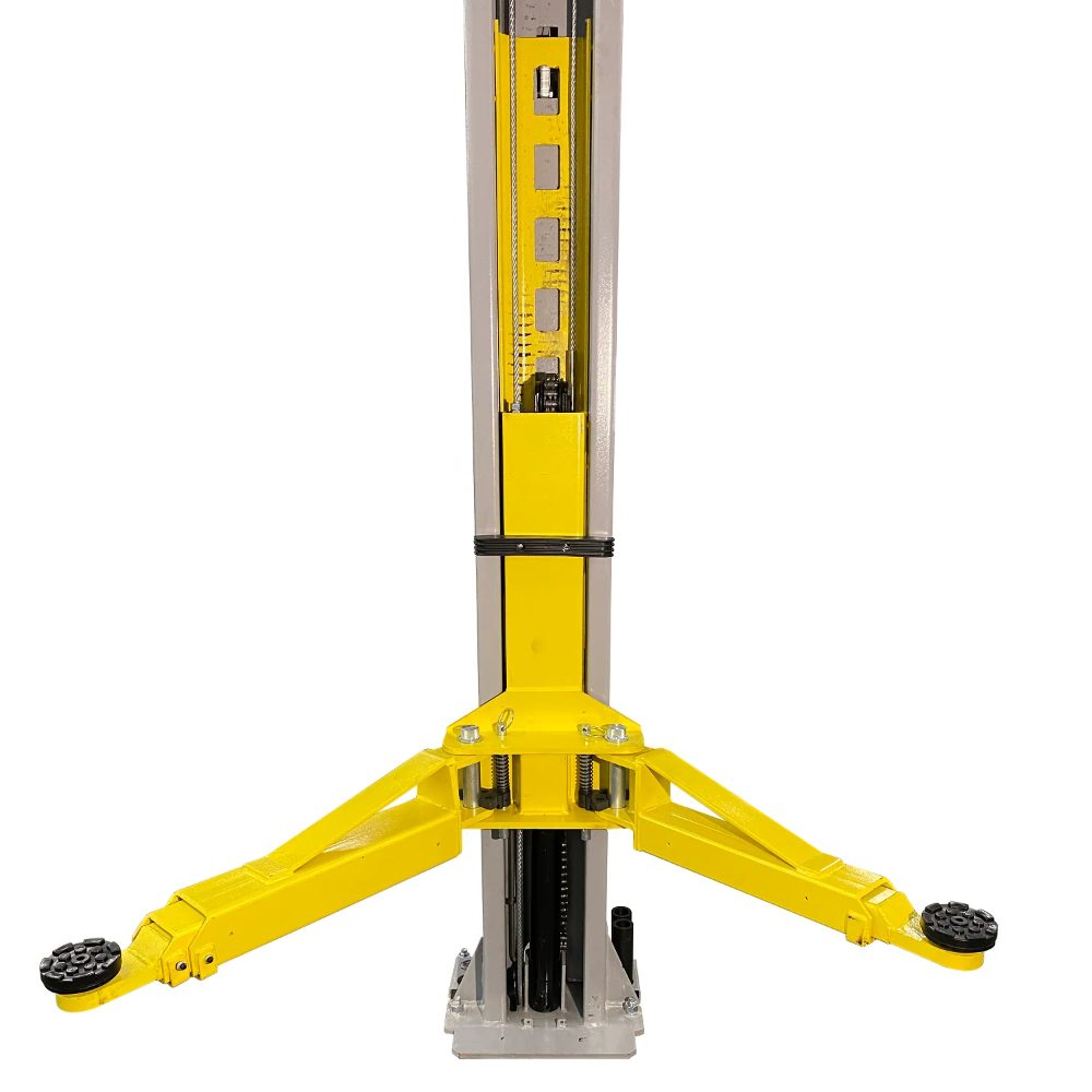 Triumph NTO-10A Overhead Two-Post Lift arm lock mechanism and column assembly