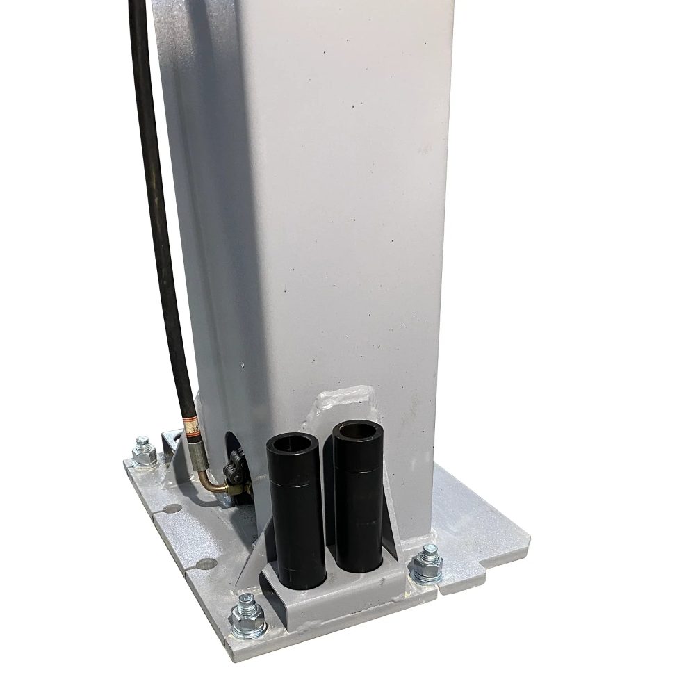 Triumph NTO-10A Overhead Two-Post Lift column base and mounting hardware