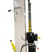 Triumph NTO-10A Overhead Two-Post Lift single-point lock release and power unit detail