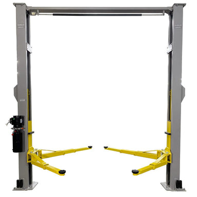 Triumph NTO-10A Overhead Two-Post Lift with lifting arms positioned open