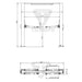 Triumph NTO-11A Overhead Two-Post Lift dimension diagram showing overall height, inside width and arm adjustment range