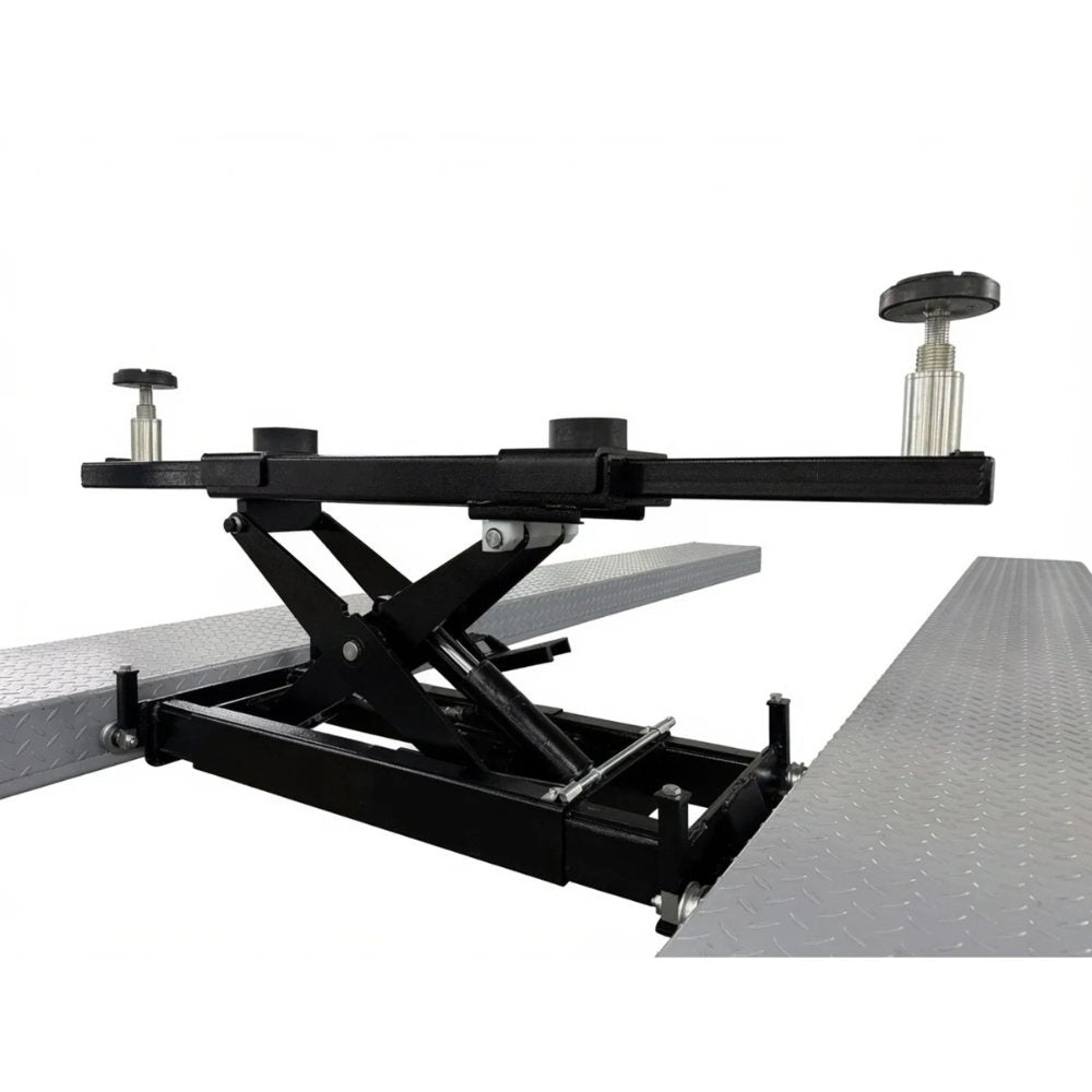 Triumph RJ-5000 5,000 lb Rolling Bridge Jack angled view showing scissor mechanism and adjustable lifting pads